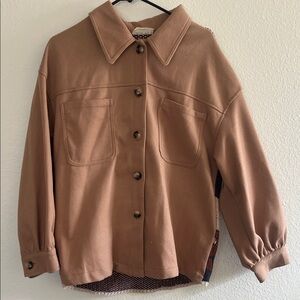 Stylish Tan Utility Jacket for Women
